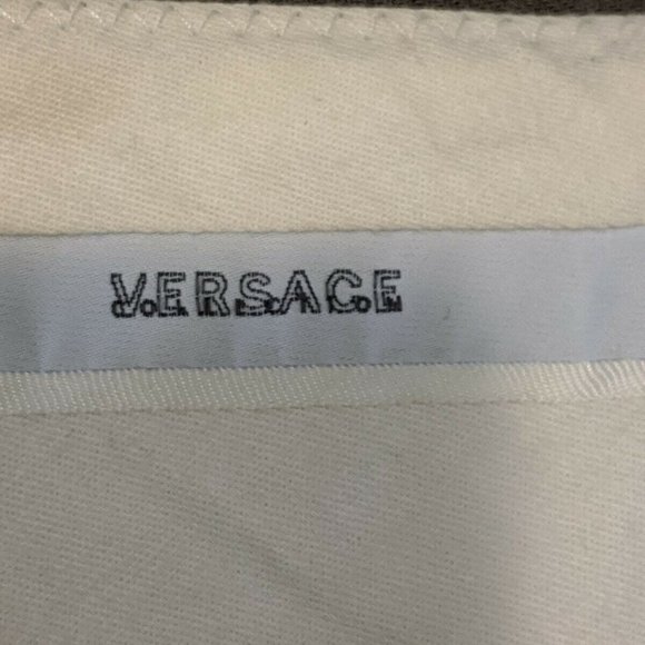 VERSACE Flat Front Men's Dress Pants Beige SZ 36 (I1) - Picture 5 of 9
